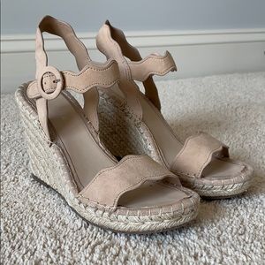 Espadrille wedge sandals - size 8